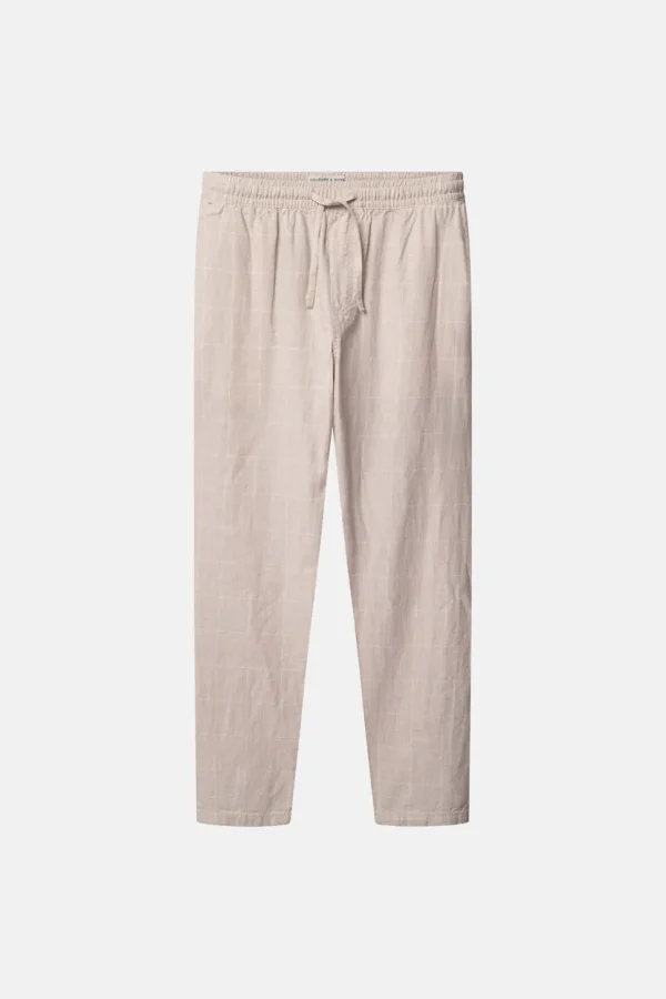 Hose Leinen Blend - Tent Check