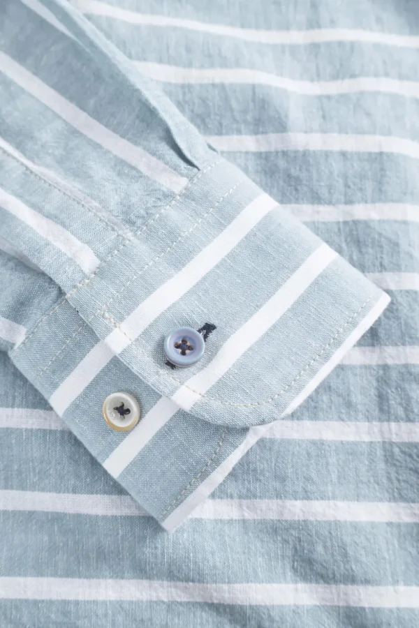 Linen Shirt striped - Kimono Stripes