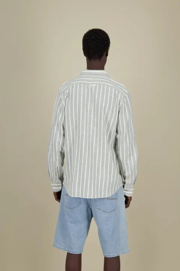 Linen Shirt striped - Wasabi Stripes