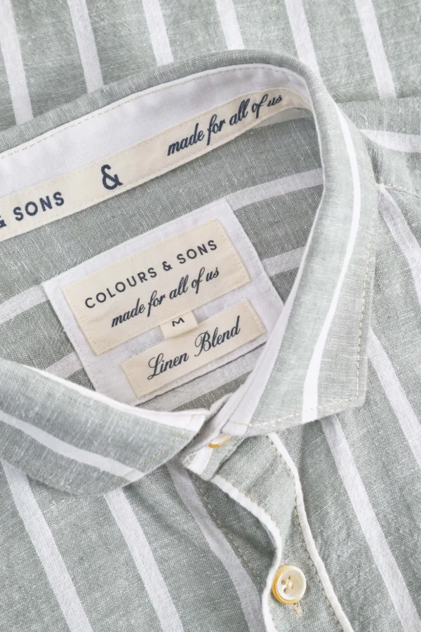 Linen Shirt striped - Wasabi Stripes