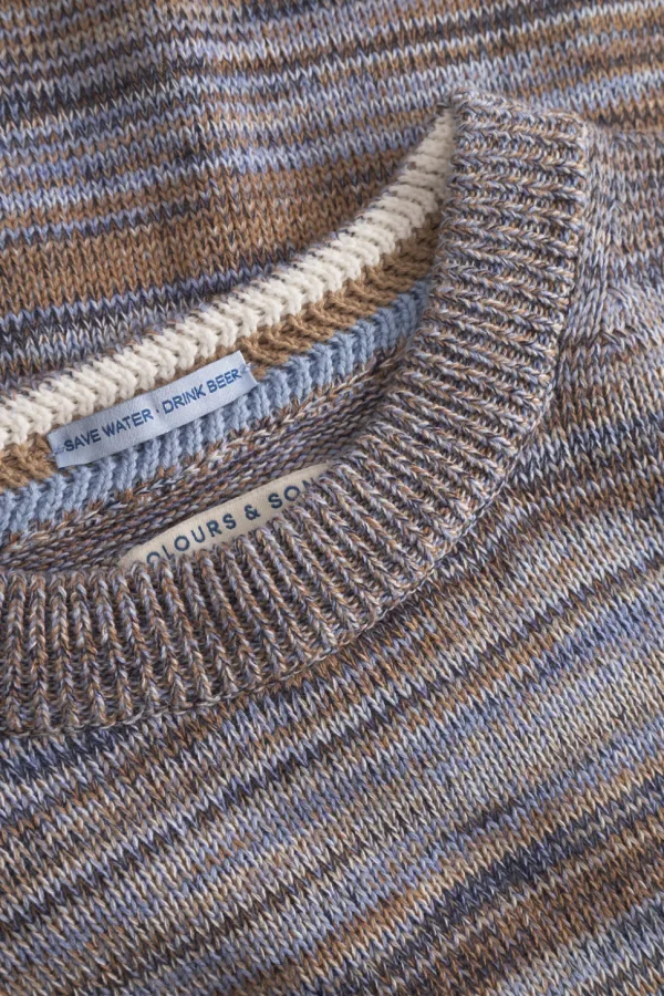Mouline Pullover - Navy Mouliné