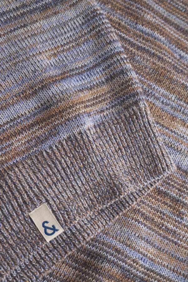 Mouline Pullover - Navy Mouliné