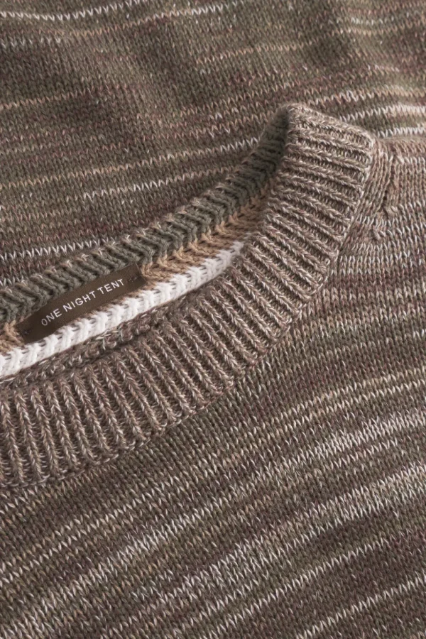 Mouline Pullover - Olive Mouliné