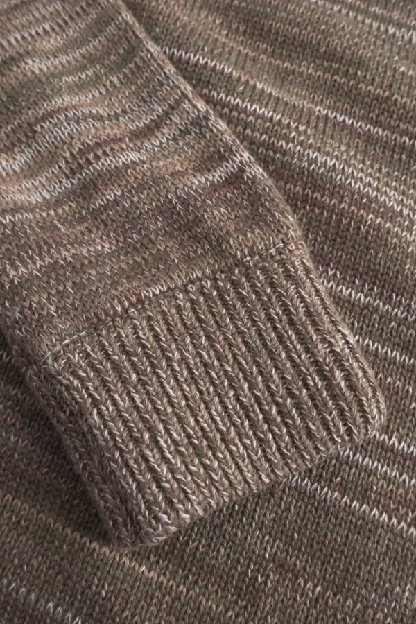 Mouline Pullover - Olive Mouliné