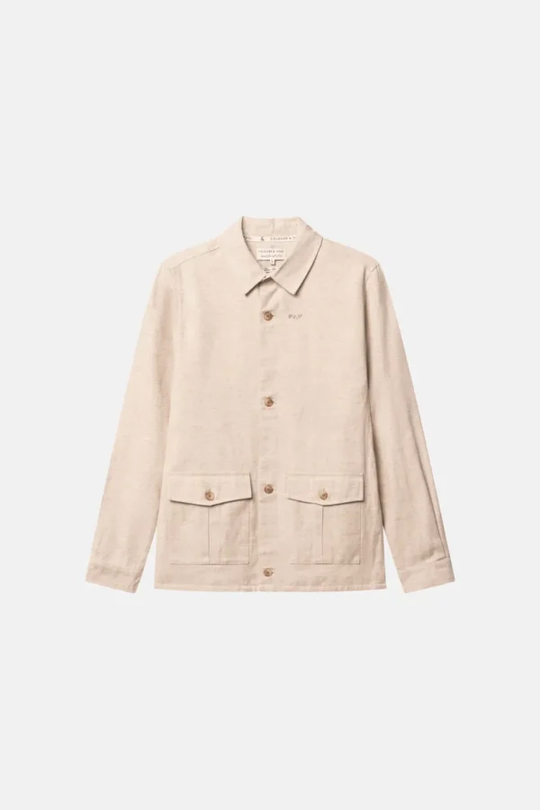 Overshirt Shirt Linen Blend - Offwhite