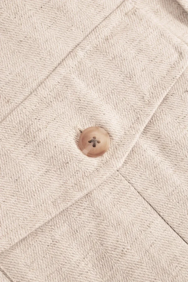 Overshirt Shirt Linen Blend - Offwhite