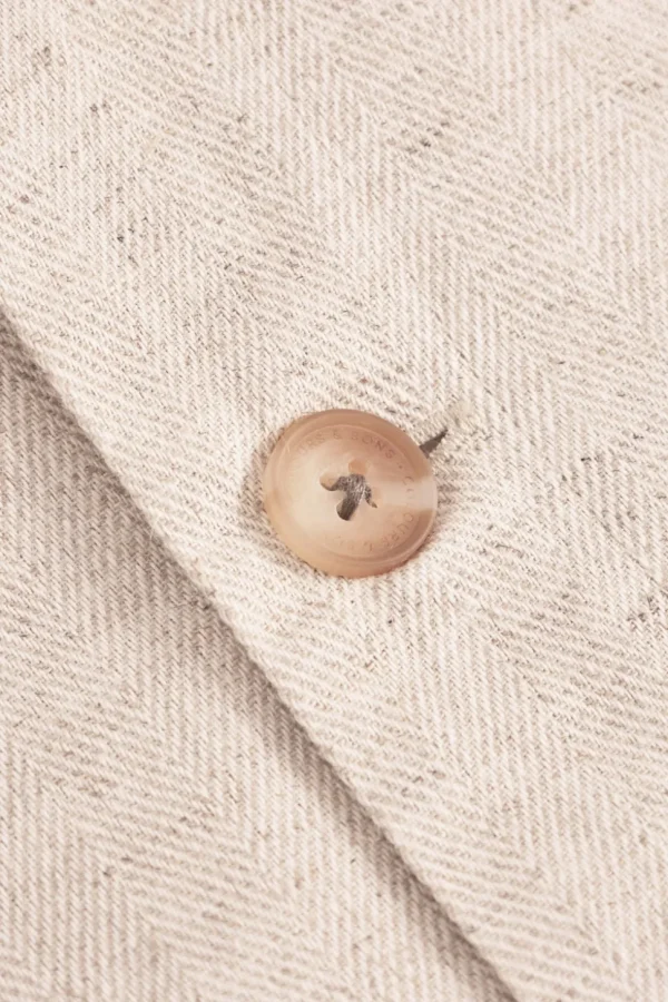 Overshirt Shirt Linen Blend - Offwhite