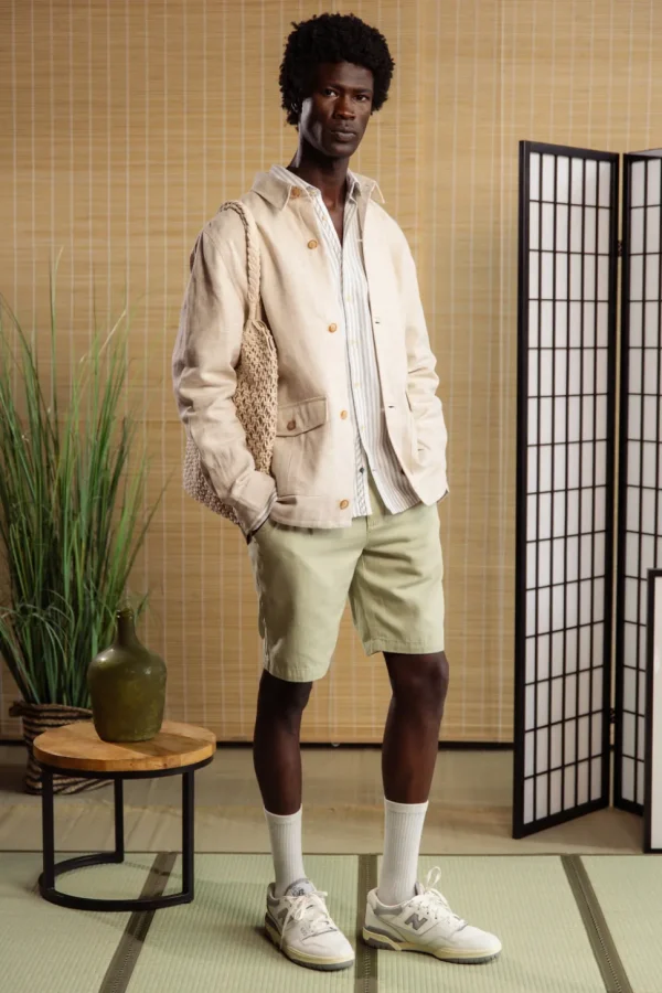 Overshirt Shirt Linen Blend - Offwhite