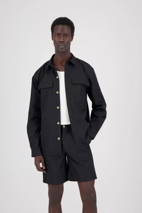 Overshirt-Pocket - Black