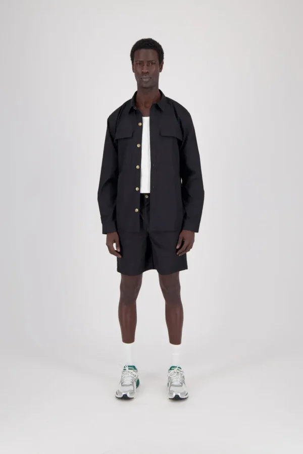 Overshirt-Pocket - Black