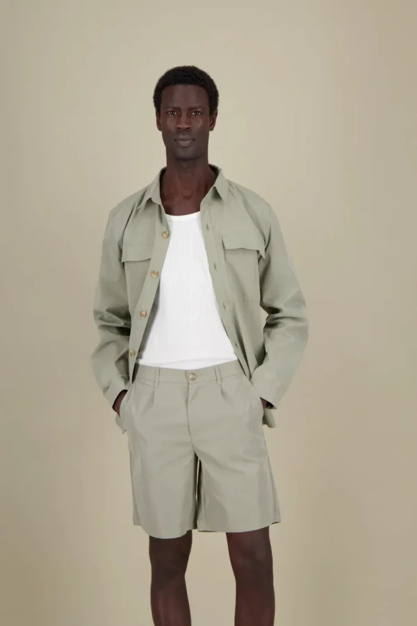 Overshirt-Pocket - Matcha