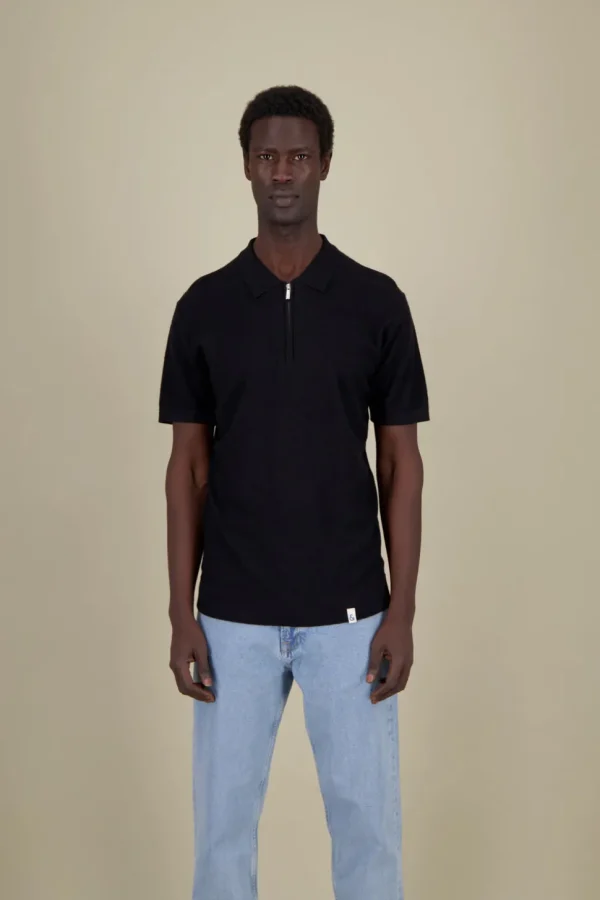 Polo Leinen Blend - Black