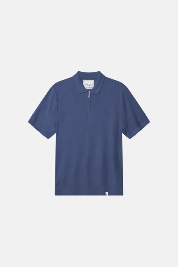 Polo Leinen Blend - Navy