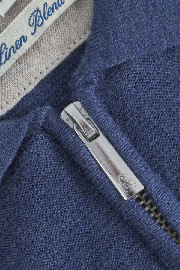 Polo Leinen Blend - Navy