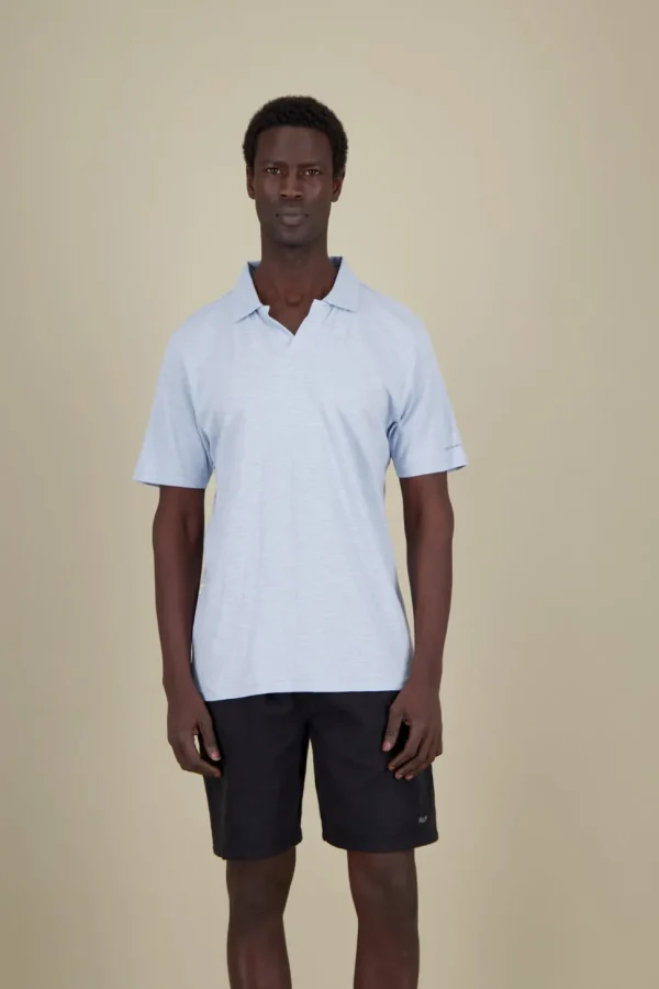 Polo Leinen Blend - Sky