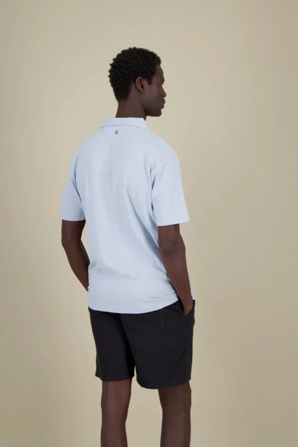 Polo Leinen Blend - Sky