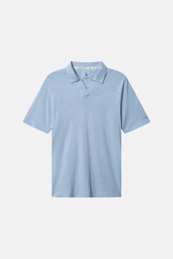 Polo Leinen Blend - Sky