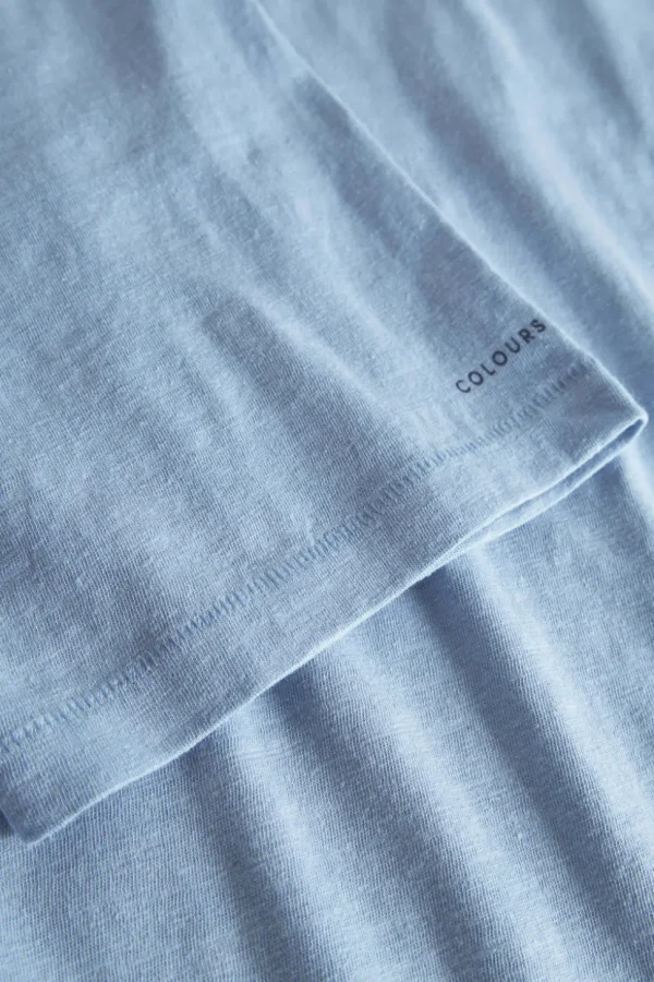 Polo Leinen Blend - Sky
