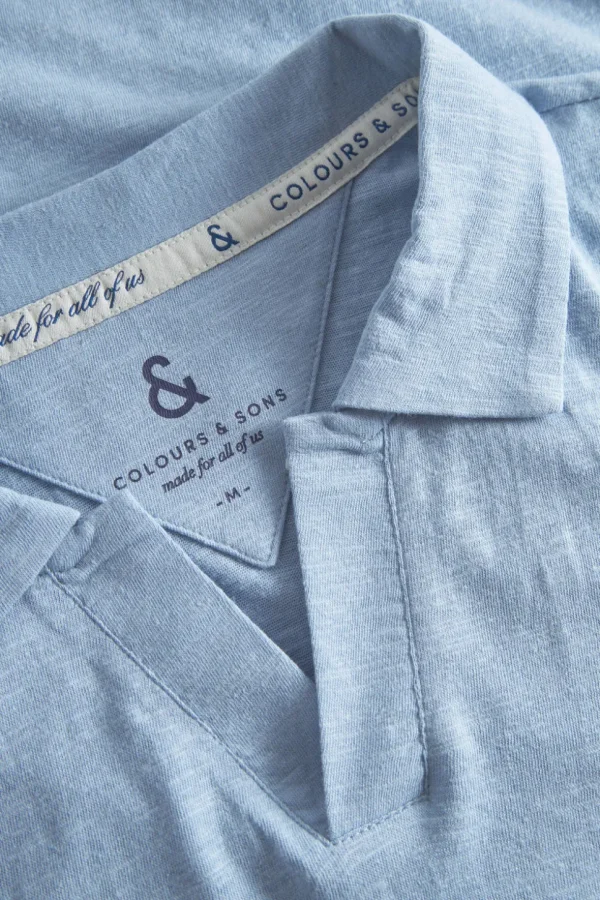 Polo Leinen Blend - Sky