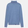 Rollkragen Pullover Merino Blend - Denim