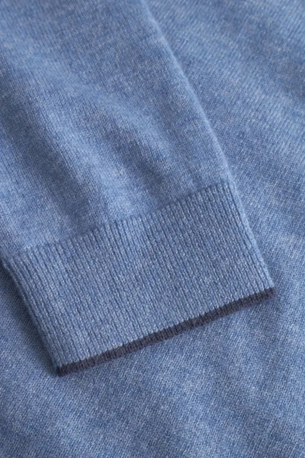 Rollkragen Pullover Merino Blend - Denim
