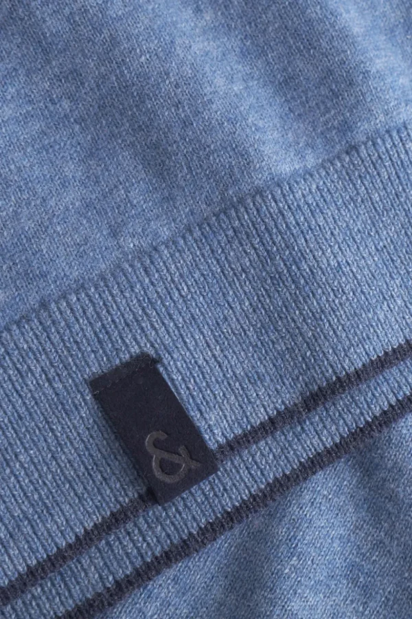 Rollkragen Pullover Merino Blend - Denim