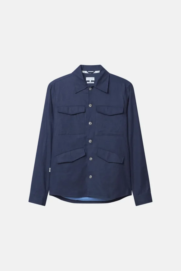 Safari Shirt Linen Blend - Navy