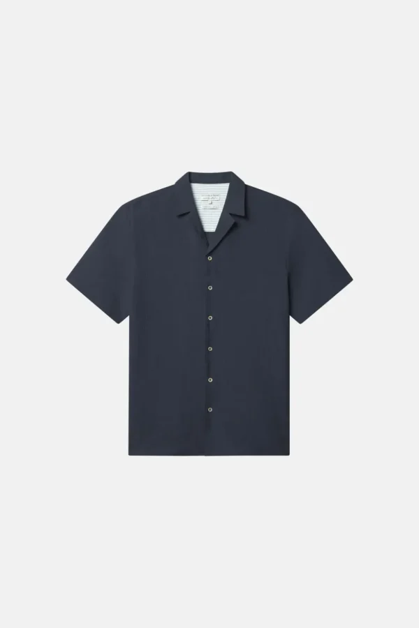 Shirt Seersucker Solid - Navy