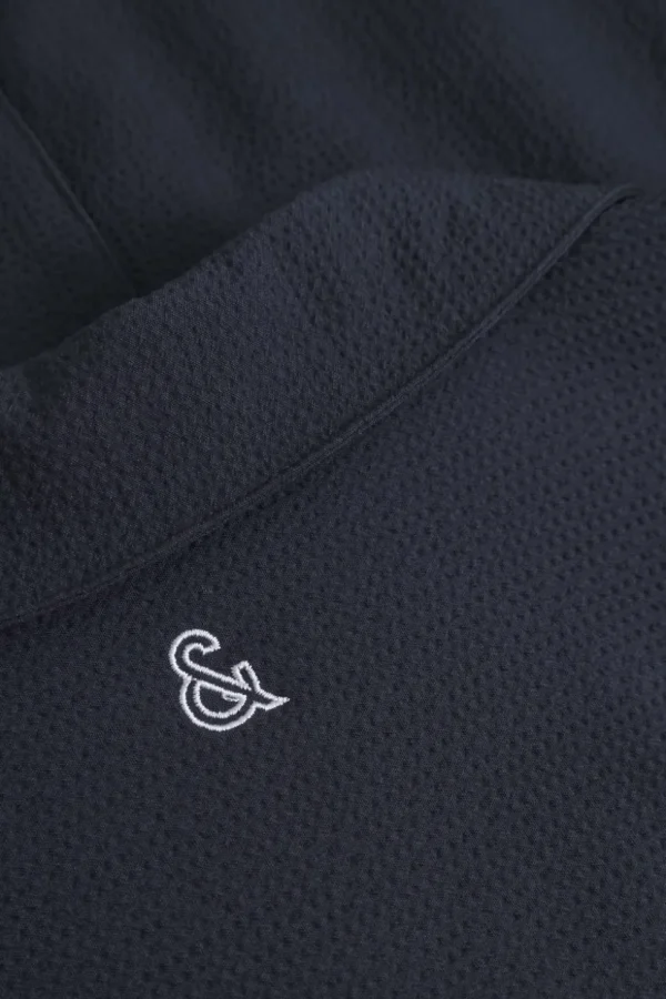Shirt Seersucker Solid - Navy