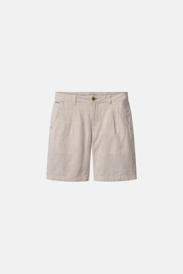 Shorts Leinen Blend - Tent Check