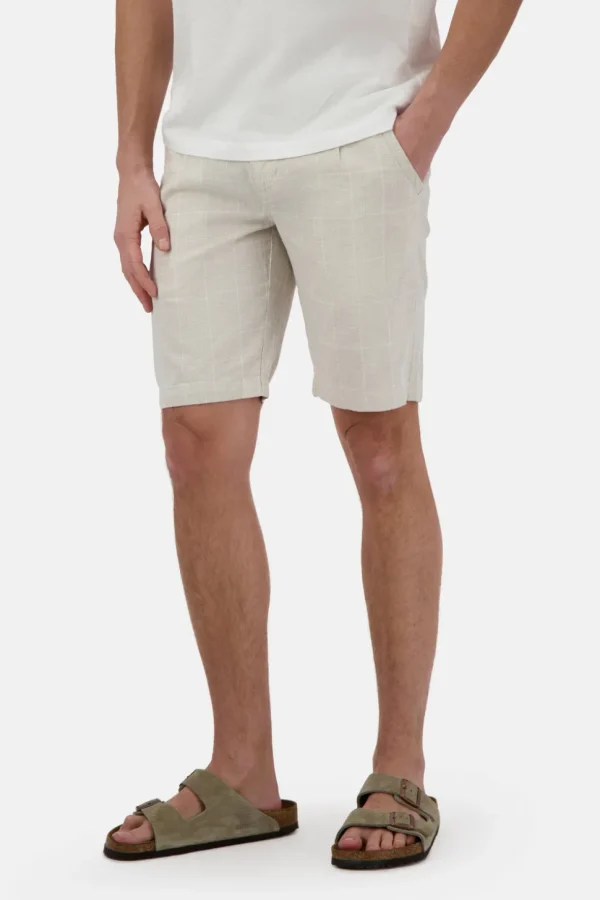 Shorts Leinen Blend - Tent Check
