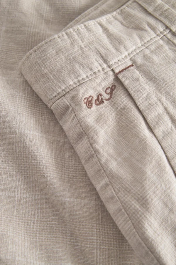 Shorts Leinen Blend - Tent Check