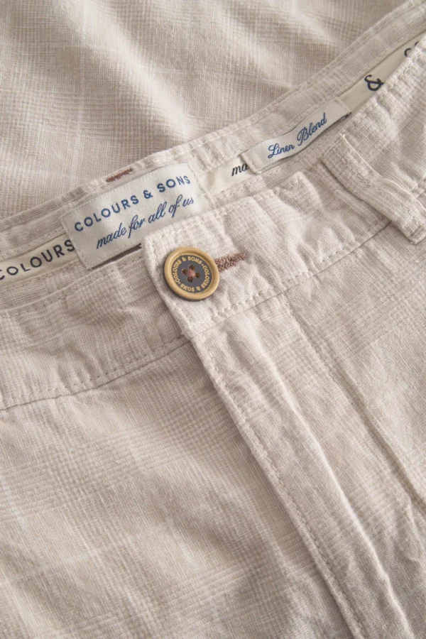 Shorts Leinen Blend - Tent Check