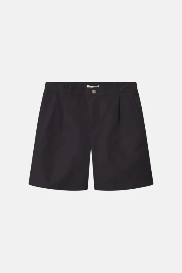 Shorts with Pleats - Black