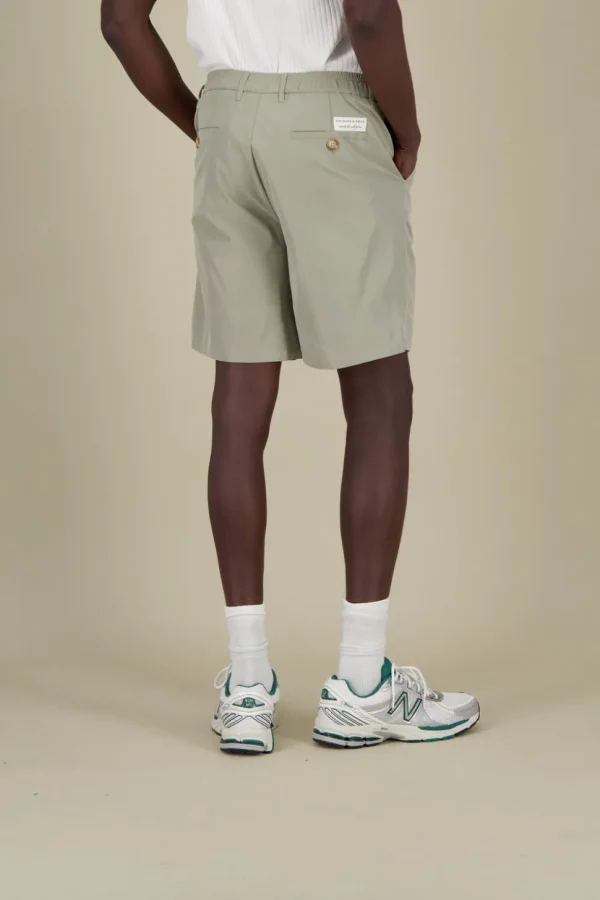 Shorts with Pleats - Matcha