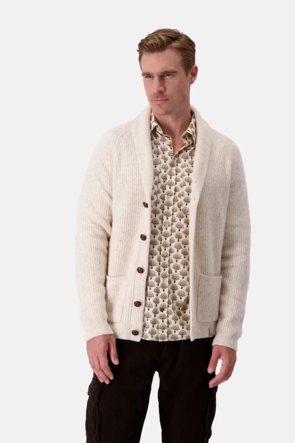Strickjacke Donegal - Offwhite