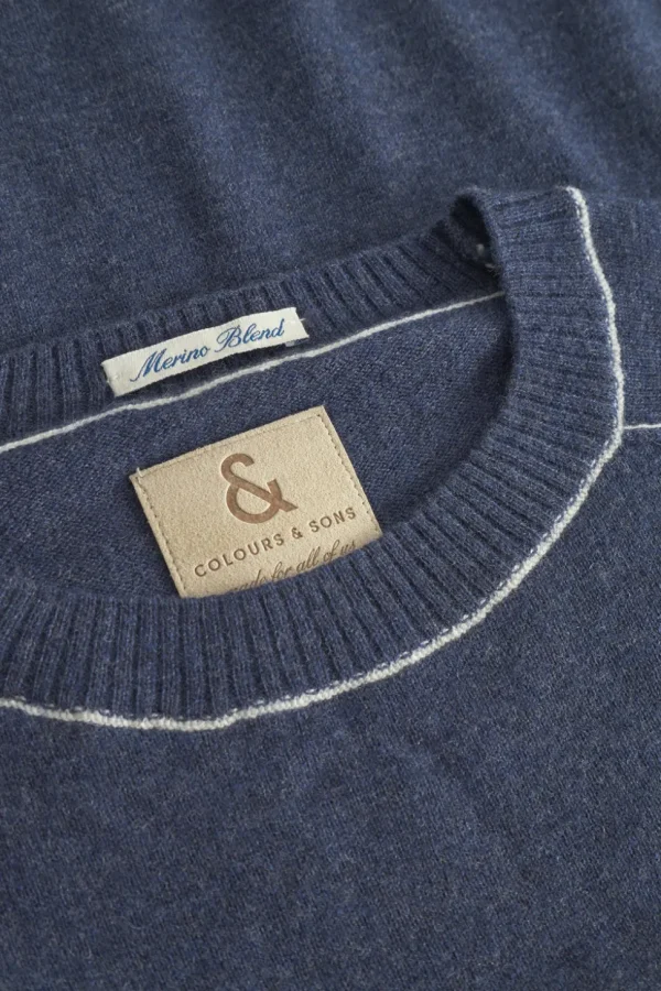 Strickpullover Merino Blend - Navy
