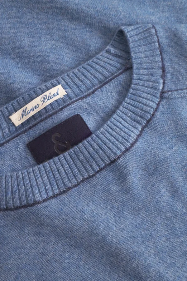 Strickpullover Merino Blend - Denim