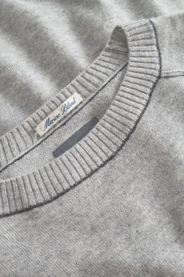 Strickpullover Merino Blend - Silver