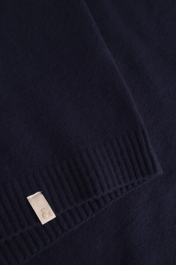 Strickpullover Mock-Zip - Navy