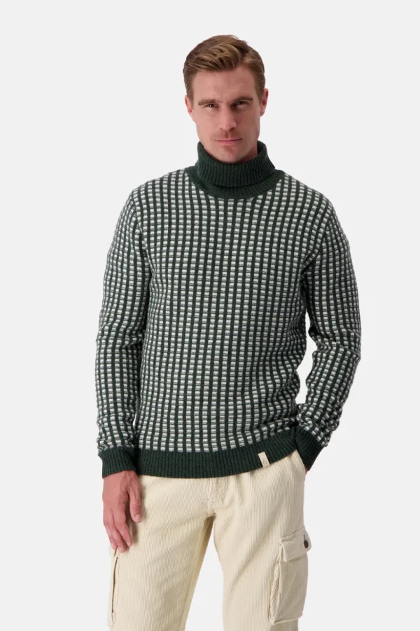 Strickpullover-gemustert - Yucca-Offwhite