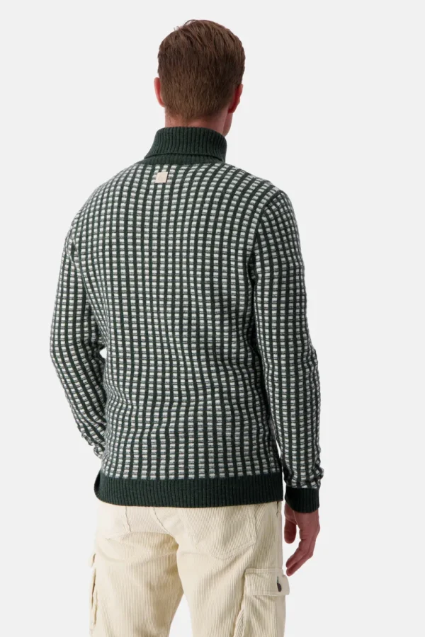 Strickpullover-gemustert - Yucca-Offwhite