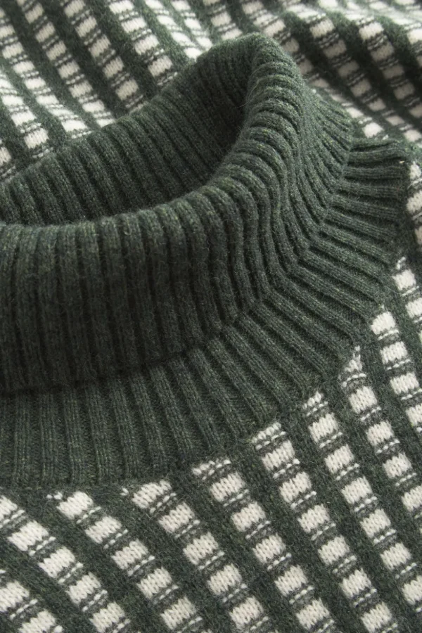 Strickpullover-gemustert - Yucca-Offwhite