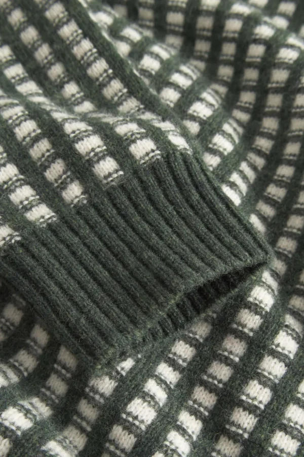 Strickpullover-gemustert - Yucca-Offwhite