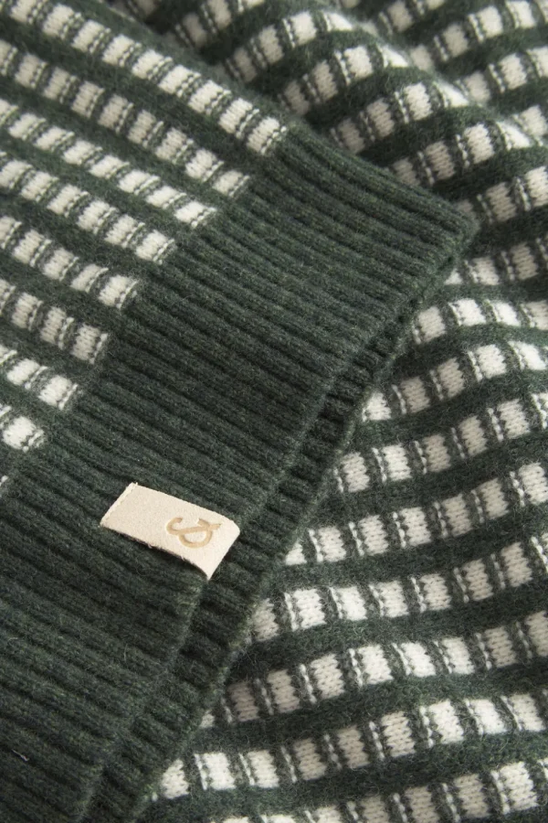 Strickpullover-gemustert - Yucca-Offwhite