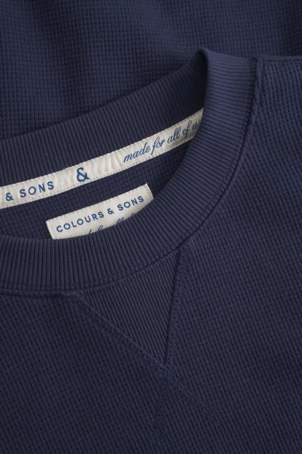 Sweatshirt Strukturiert - Navy