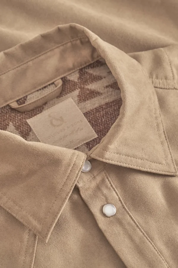 Wildleder Shirt - Beige