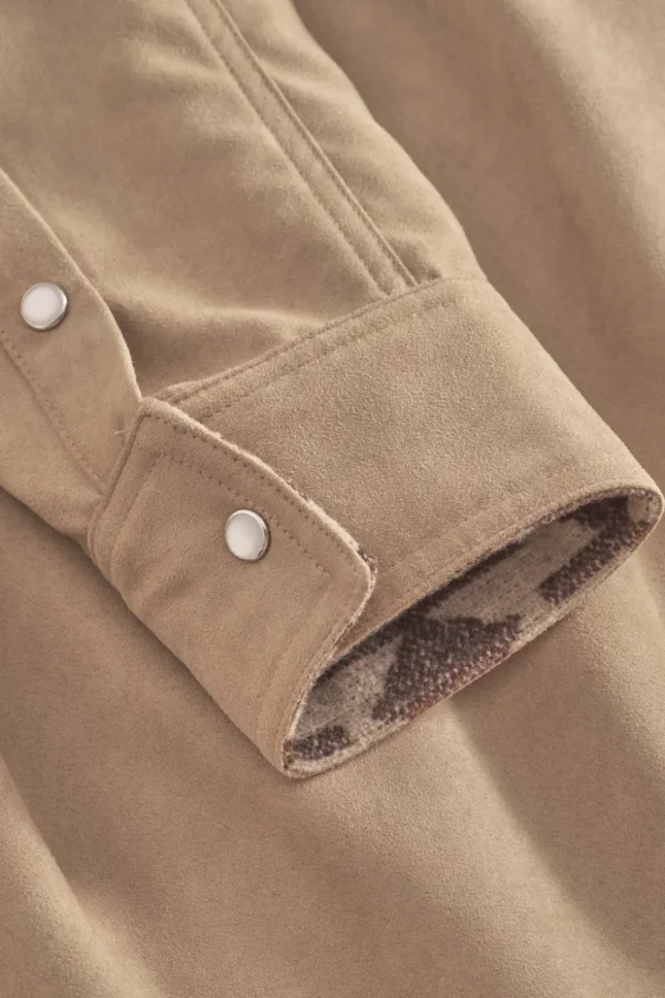 Wildleder Shirt - Beige
