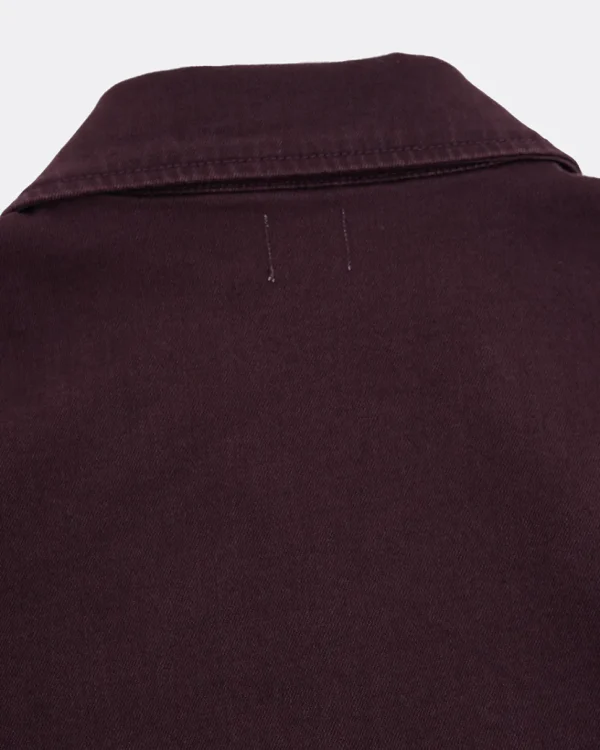 Worker Jacket Coloured Denim - Port Wine