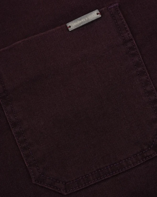 Worker Jacket Coloured Denim - Port Wine